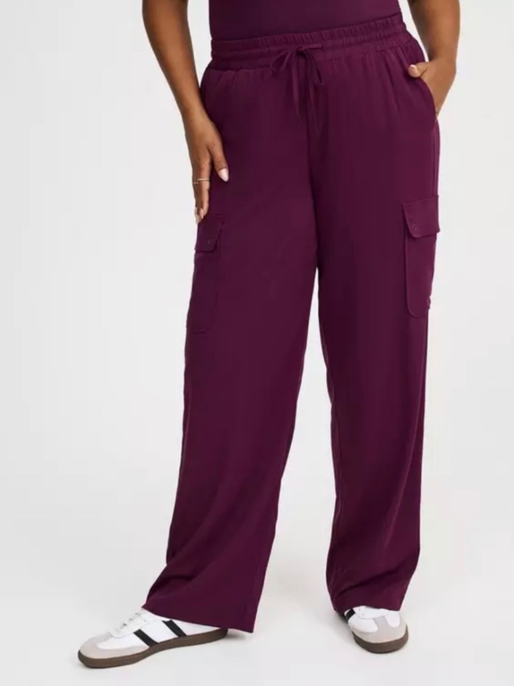 Wine Purple Cargo Pants